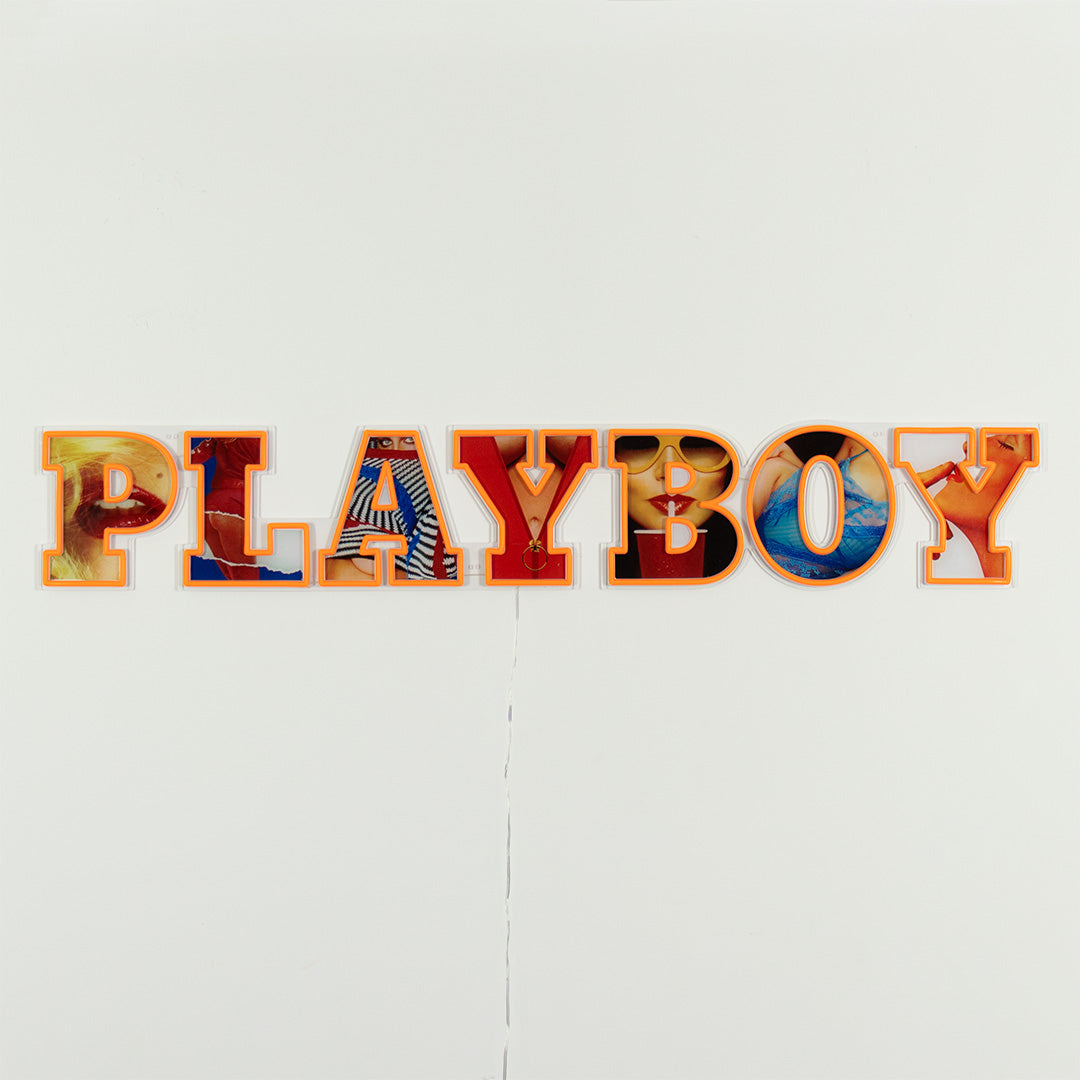 Playboy X Locomocean - Playboy Wordmark Orange LED Wall Mountable Neon