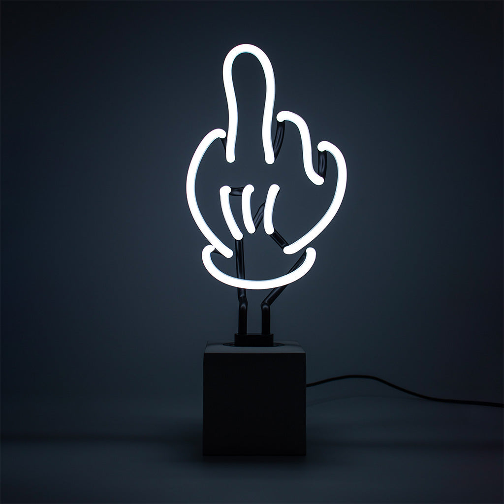Neon 'Middle Finger' Sign