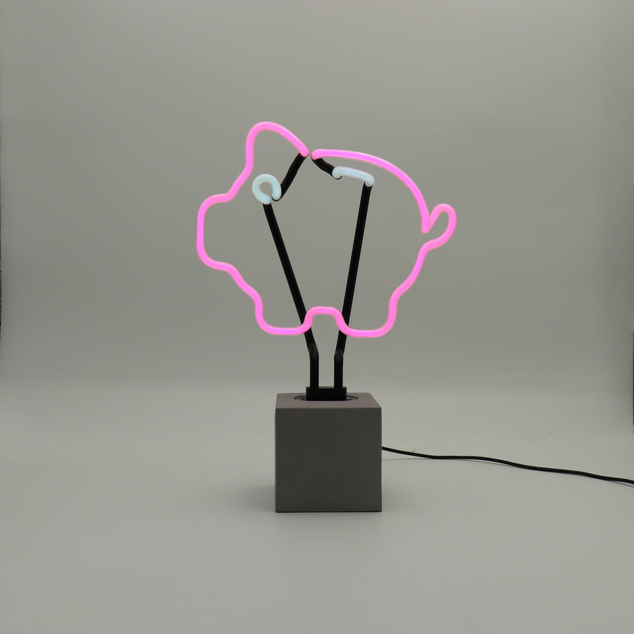 Neon 'Piggy Bank' Sign
