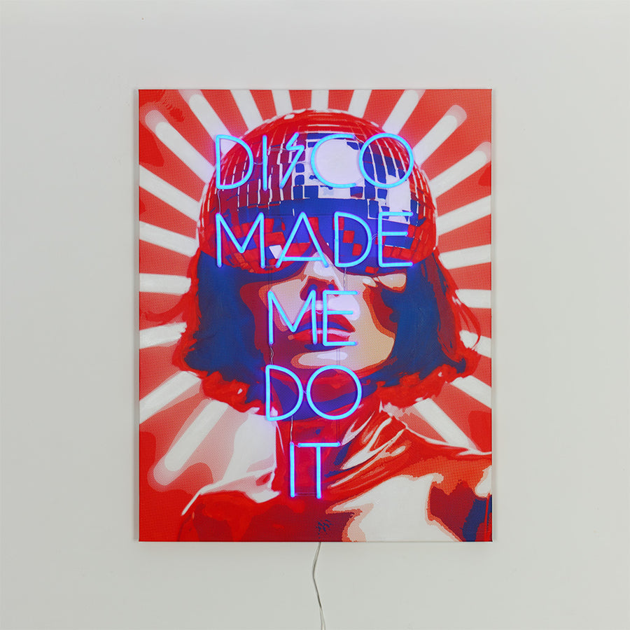 Wall Painting (LED Neon) - 'Disco Made Me Do It'