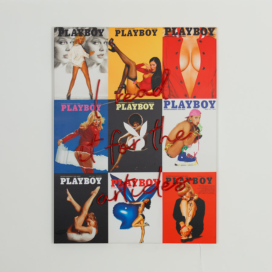 Playboy X Locomocean - 'I Read It For The Articles' - Cover Collage (LED Neon)
