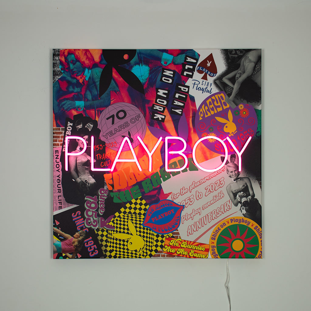 Playboy X Locomocean Collage Wall Art (LED Neon)