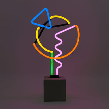 Neon 'Art with Blue Triangle' Sign