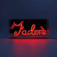 'J'adore' Acrylic Box Neon Light