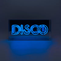 Blue 'Disco' Acrylic Box Neon Light