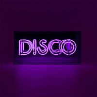 'Disco' Glass Neon Sign - Purple