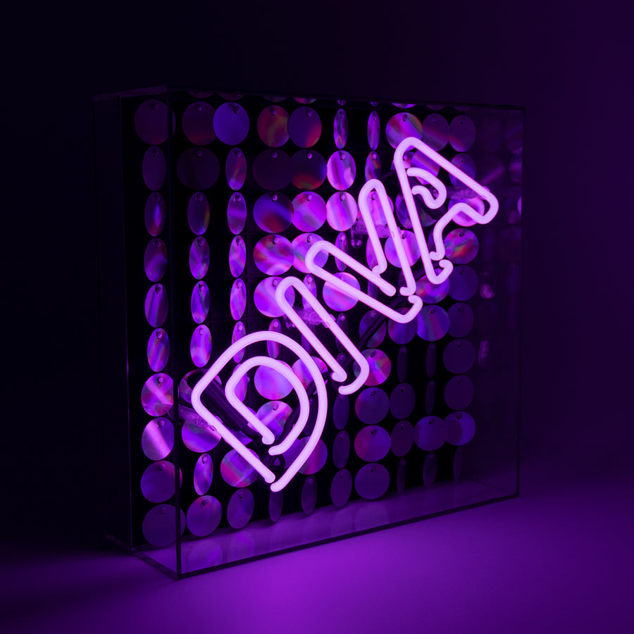 'Diva' Acrylic Box Neon Light with Sequins 'Diva' Acrylic Box Neon Light with Sequins