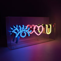 'Eye Love You' Acrylic Box Neon Light