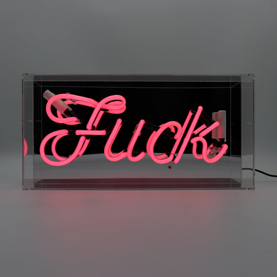 'Fuck' Glass Neon Sign