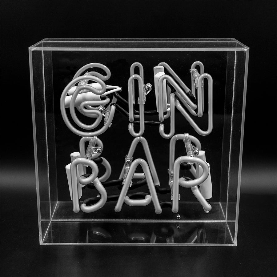 'Gin Bar' Acrylic Box Neon Light