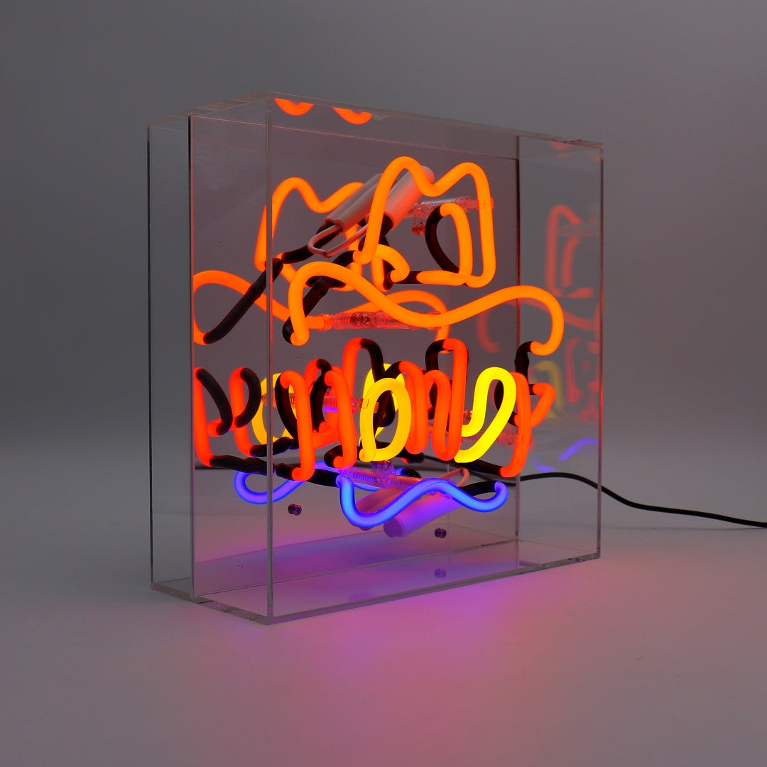 'Howdy' Glass Neon Sign