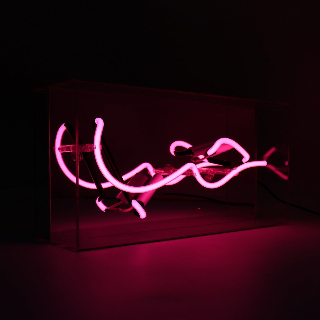 'HUB (Love in Arabic)' Glass Neon Sign