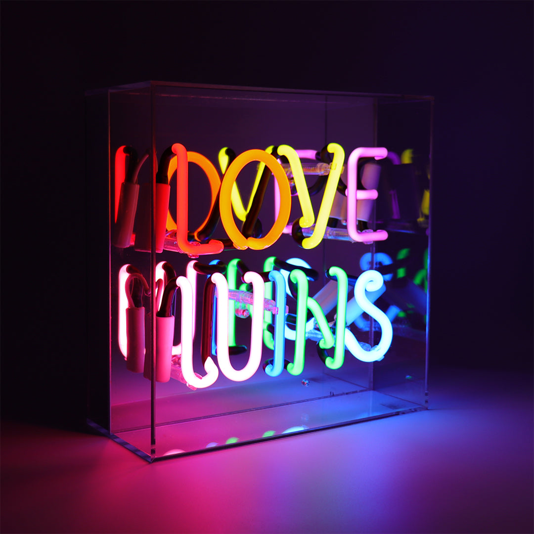 'Love Wins' Glass Neon Sign