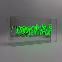 'Vegan AF' Acrylic Box Neon Sign
