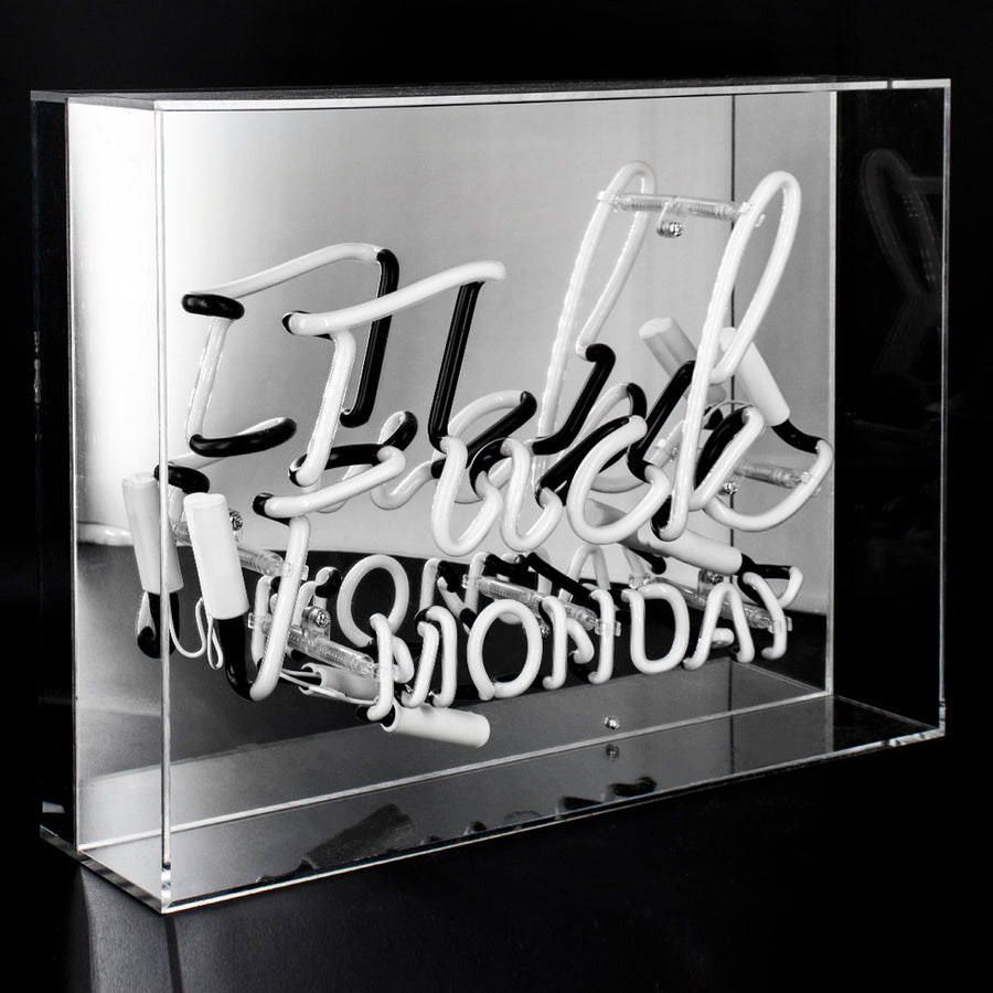 Pink 'Fuck Monday' Large Glass Neon Sign