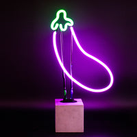 Replacement Glass (GLASS ONLY) - Neon 'Eggplant' Sign