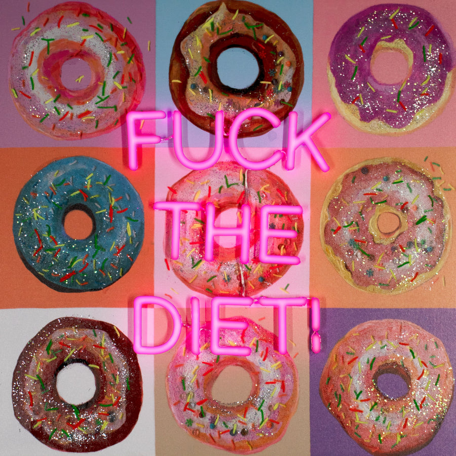'F the Diet' Wall Artwork - LED Neon (X rated) - Locomocean