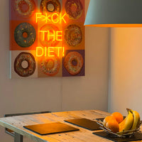 'F the Diet' Wall Artwork - LED Neon