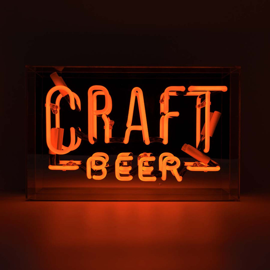 'Craft Beer' Large Glass Neon Sign