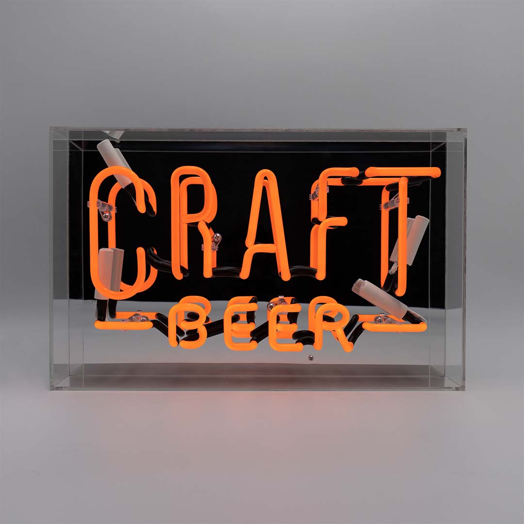 'Craft Beer' Large Glass Neon Sign