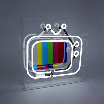 'TV' Acrylic Box Neon Light