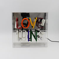 'Love Wins' Glass Neon Sign