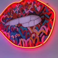 Wall Painting (LED Neon) - Mouth