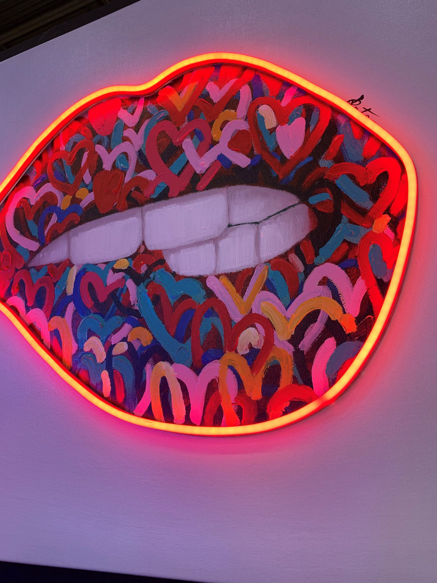 Wall Painting (LED Neon) - Mouth