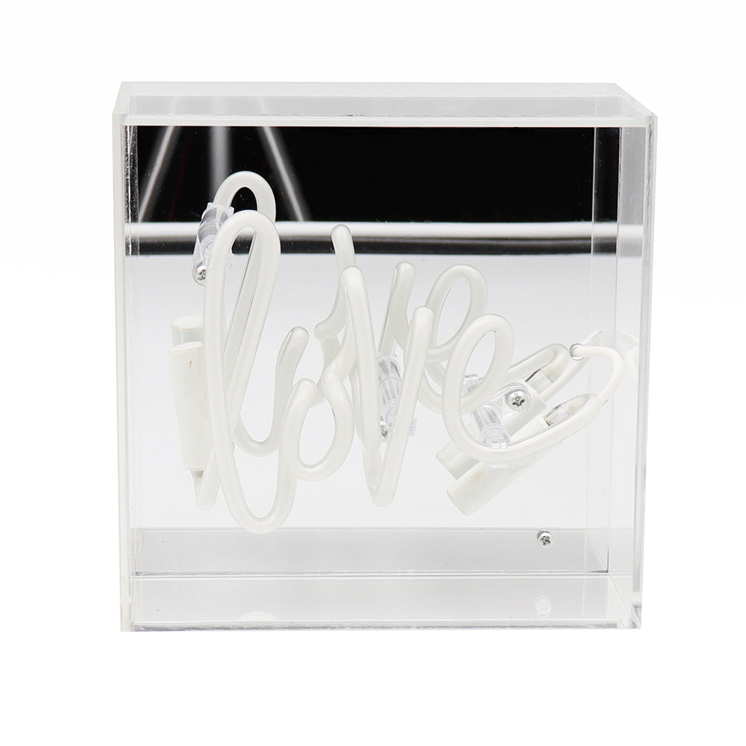 'Love' Mini Acrylic Box Neon Light