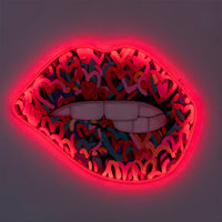 Wall Painting (LED Neon) - Mouth