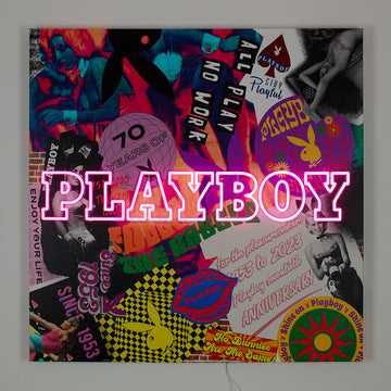 Playboy X Locomocean Collage Wall Art (LED Neon)
