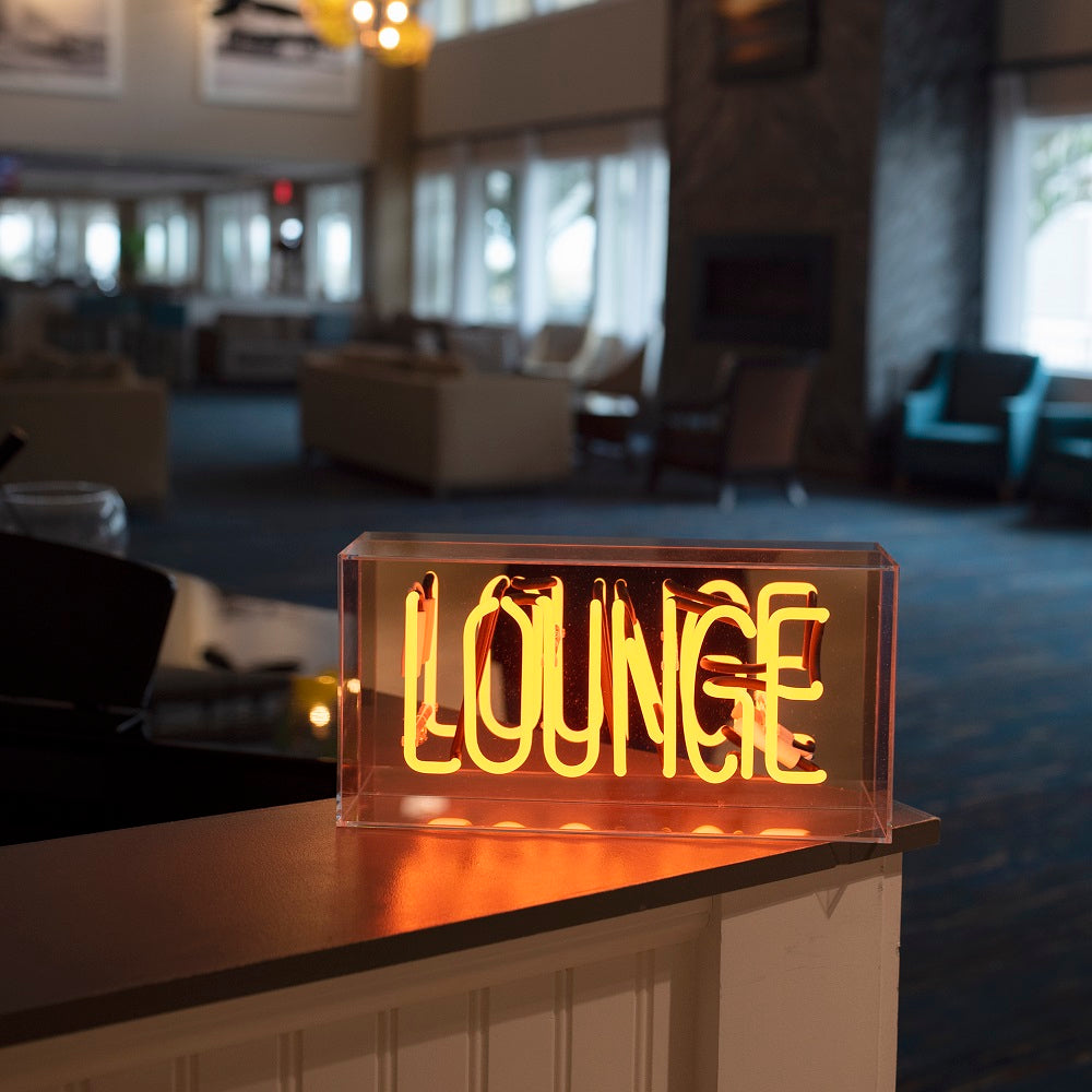 'Lounge' Acrylic Box Neon Light