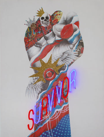 'Survivor' Wall Artwork - LED Neon