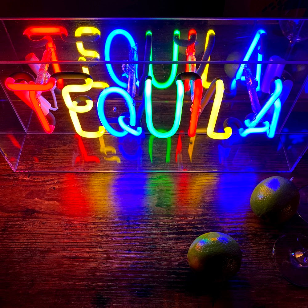 'Tequila' Glass Neon Sign