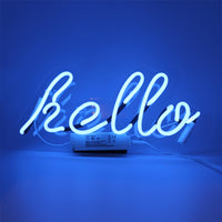 Neon Light 'Hello' Wall Sign