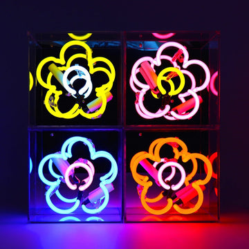 'Daisy' Mini Glass Neon Sign