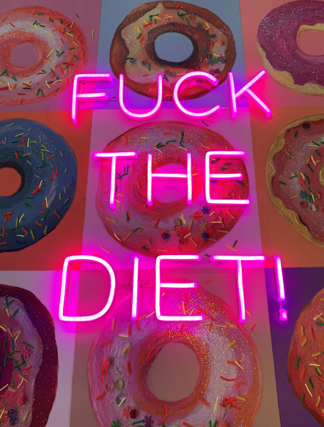 'F the Diet' Wall Artwork - LED Neon (R rated)